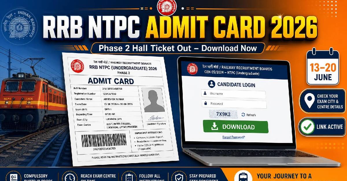 RRB Ministerial Isolated Admit Card 2026